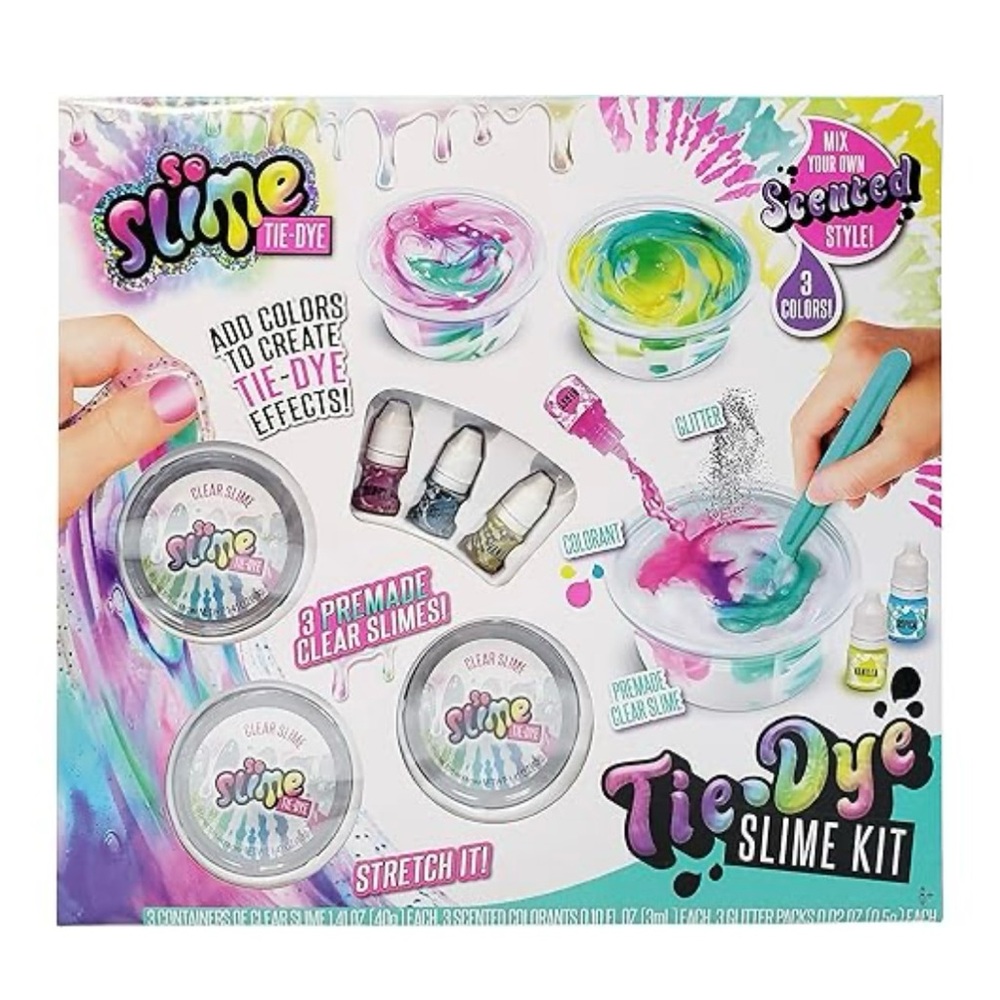 So Slime DIY Tie-Dye Scented Slime Kit Create Colorful and Glittery Slime NEW